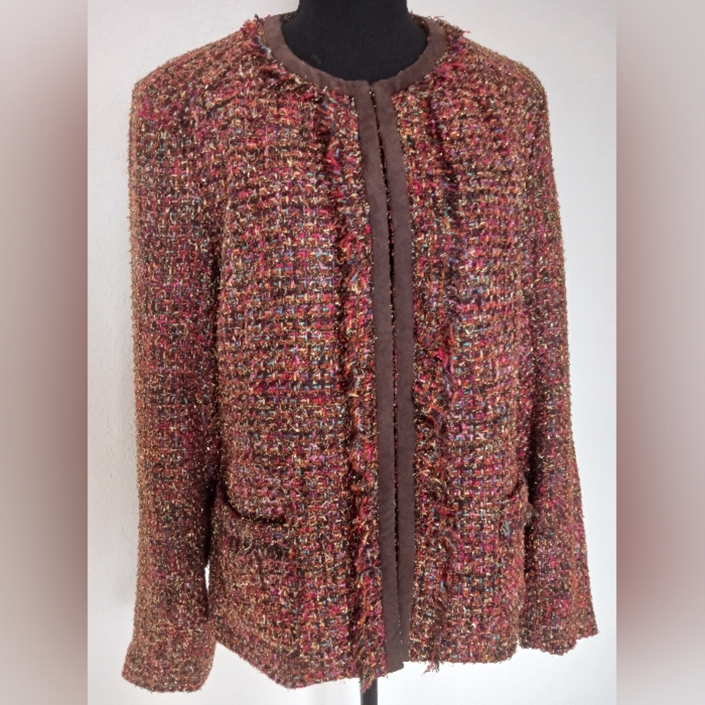 TRENDING Fall 2026 Chico's Tweed Blazer 2 EUC